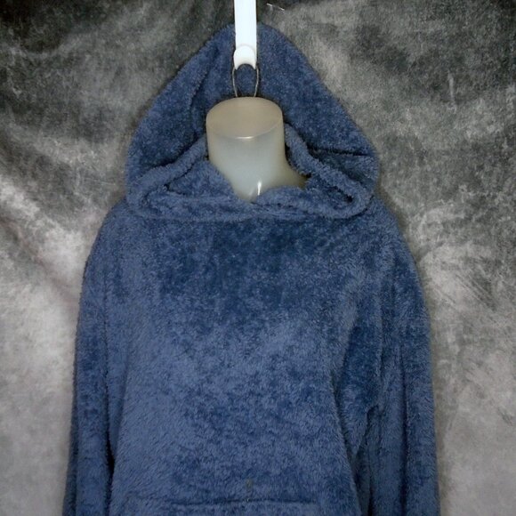 AEROPOSTALE Fur Hoodie Tunic Top Faux Fur Knit Men Women Oversized Warm Fluffy - Picture 3 of 9